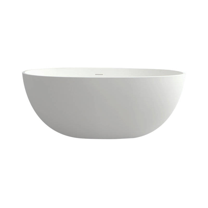 55" solid surface soaking bathtub