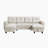 Neroni 102" Modern & Contemporary Square Arms Boucle Sectional with 2 Chaises - Boucle Sectional, Integrated Pull-Out Sleeper, Dual Hidden Storage-759244853