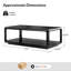 Table basse moderne en bois massif avec base ouverte Arved-764189395