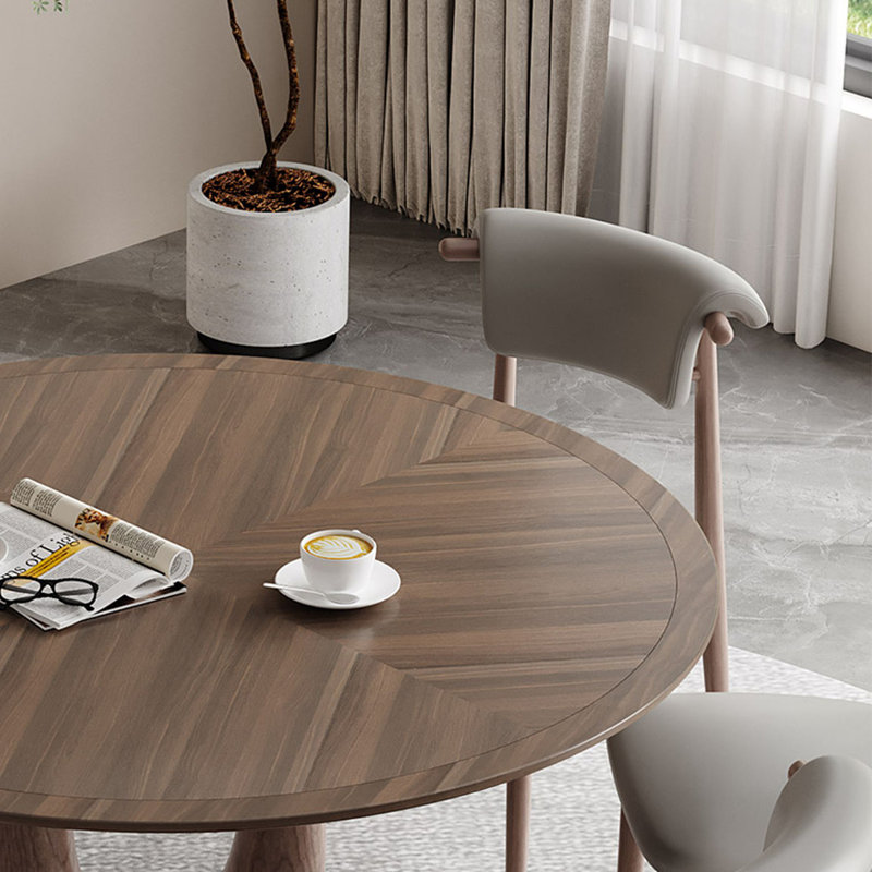 Ensembles de table de salle à manger vintage en bois massif., H 29,53 po x L 51,18 po x l 51,18 po