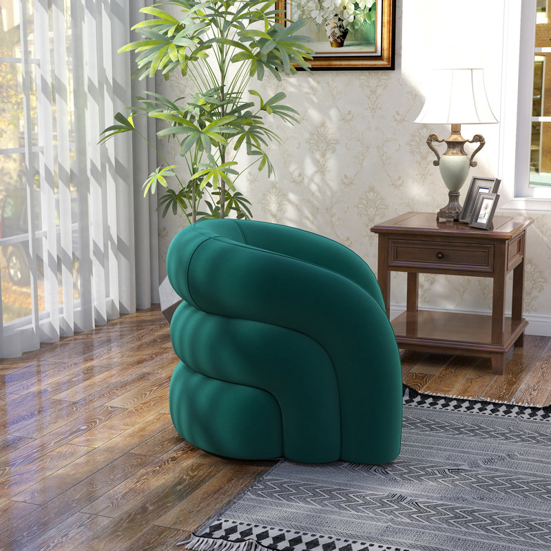 Bricyn Swivel Barrel Chair, Teal