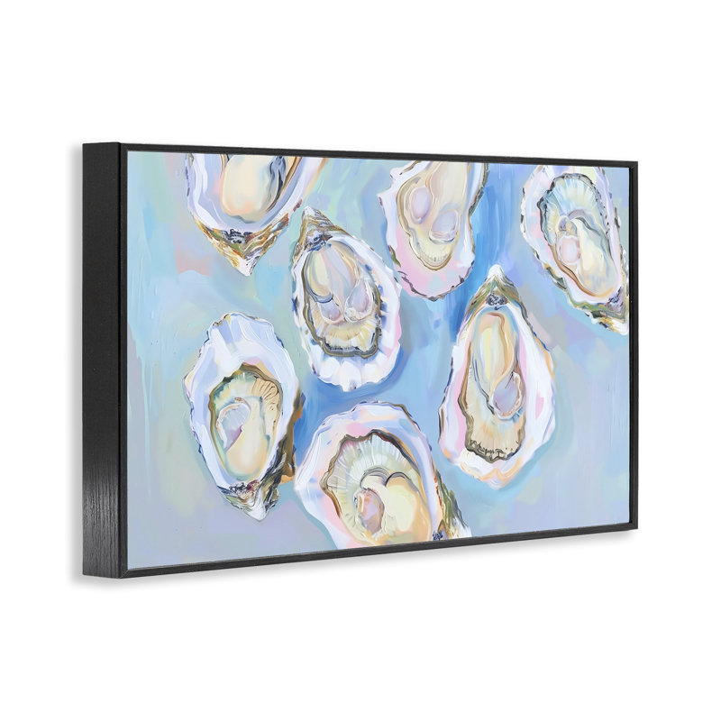 Art giclée pastel sur bleu par Arlington Prints, H 12 po x l 18 po, Giclée encadrée noir minuit
