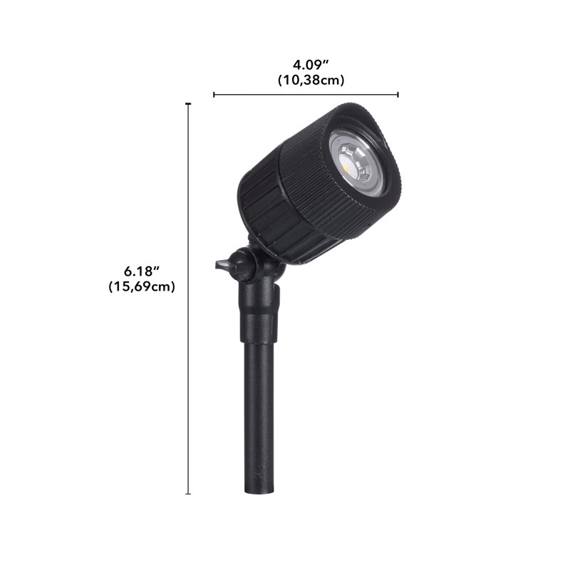 Black Cast Aluminum Low Voltage LED Spot Light