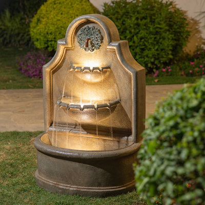 Rachely Outdoor Weather Resistant Cascade Fountain with Lights