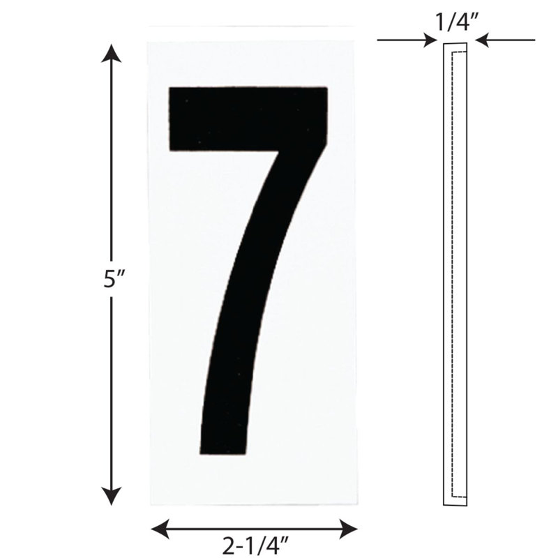 Numéro de maison en plastique Tinsman H 5 ", 7