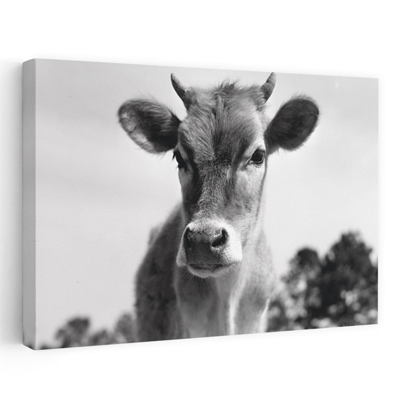 Art contemporain de vache Mildred, H 16 po x l 24 po