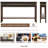 Tarsita Rustic Entryway Console Table Long Sofa Table with Drawers and Bottom Shelf Entryway Table-1463949853