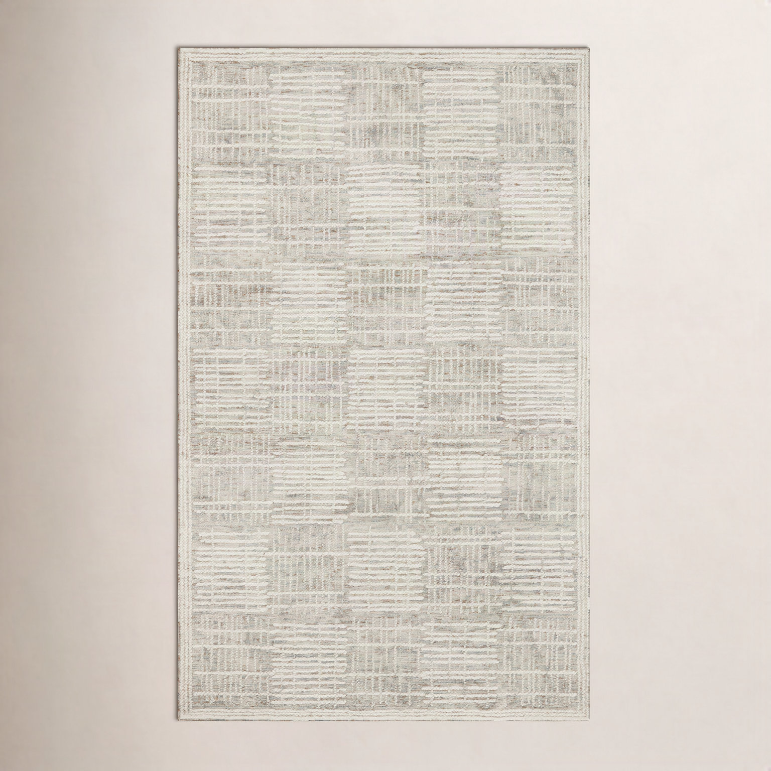 Dowell Hand-Woven Geometric Wool Rug, Rectangle 5' x 7'6"