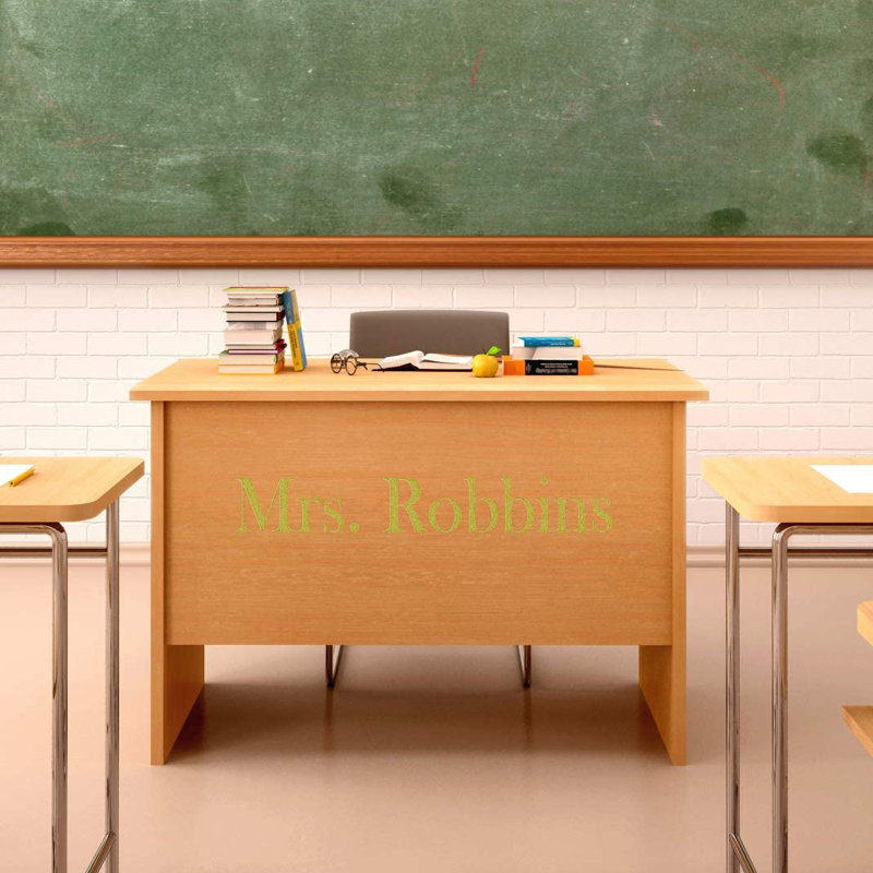 Décalcomanie murale personnalisée « enseignants » personnalisés, H 2 po x l 14 po, Doré
