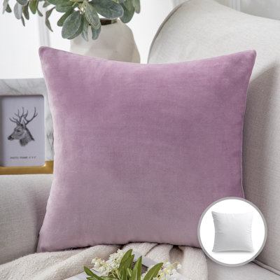 Velvet Decorative Throw Pillows, Solid Soft Decorative Cushion
