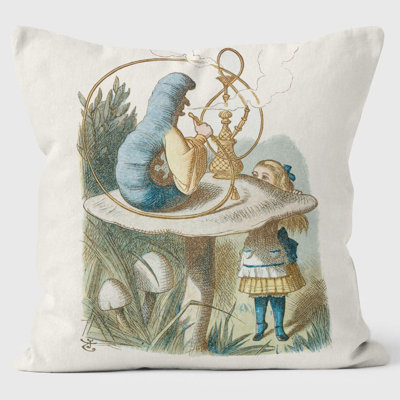 Blue Caterpillar - Alice in Wonderland - Lewis Carroll Cushion