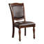 2pc Traditional Dining Room Furniture Chairs - Brown Cherry Solid Wood With Seat And Turned Legs Phenomenal In Cool
