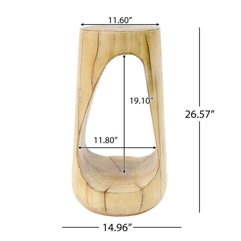 Table d'appoint d'intérieur pour table de chevet, légère, fini bois réaliste, plateau de 29,5 cm, hauteur de 67,7 cm. Table basse de balcon moderne avec piétement stable, aucun assemblage requis.