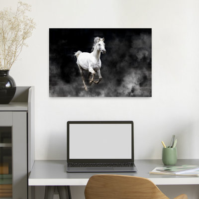 Art mural abstrait cheval contemporain Fergana