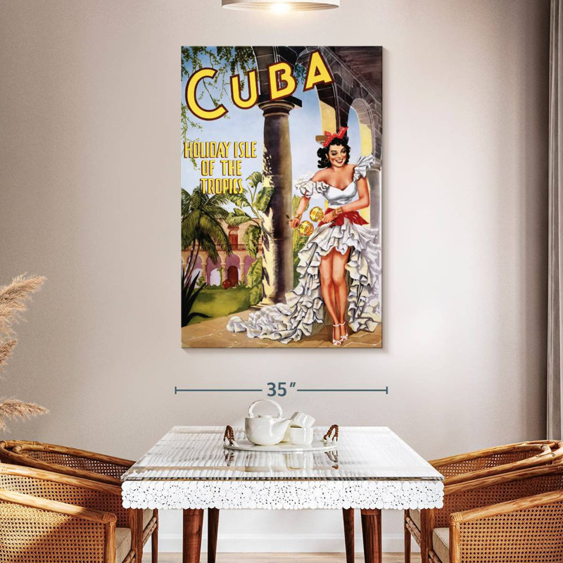 Affiche de voyage Aime Cuban, H 51 po x l 34 po