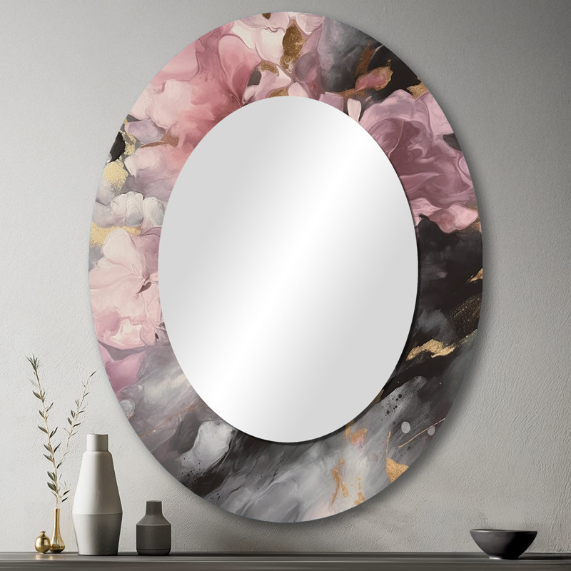 Miroir mural rose, 43 po x 33 po