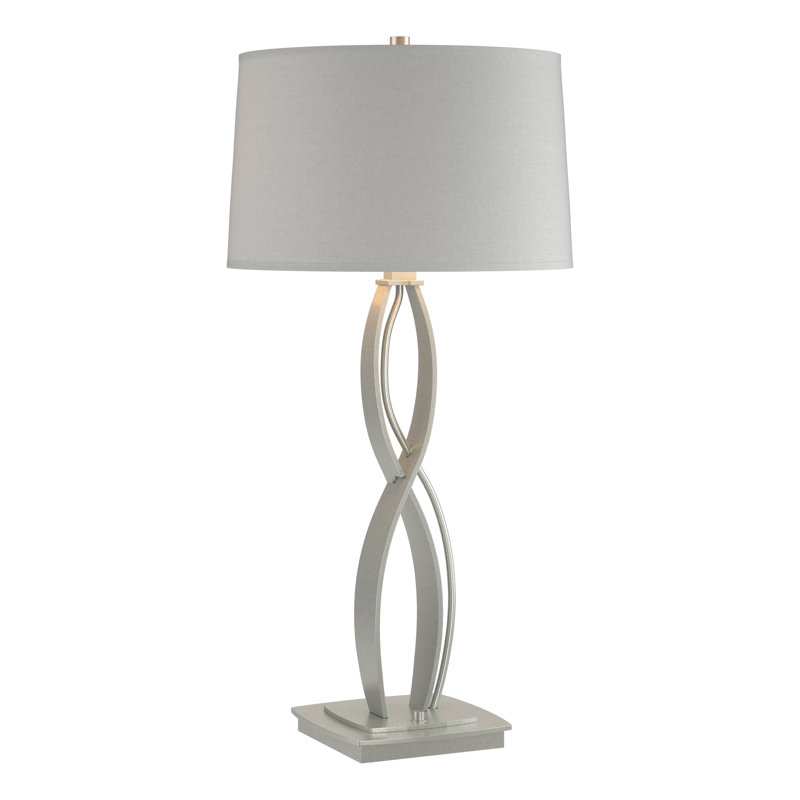 Almost Infinity Table Lamp, Flax, Vintage Platinum