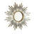 33'' Gemme Mirror, Luxury Style PU Sunburst-shaped Art Decorative Mirror, Suitable for Bathroom, Bedroom, Living Room, Corridor, Entryway