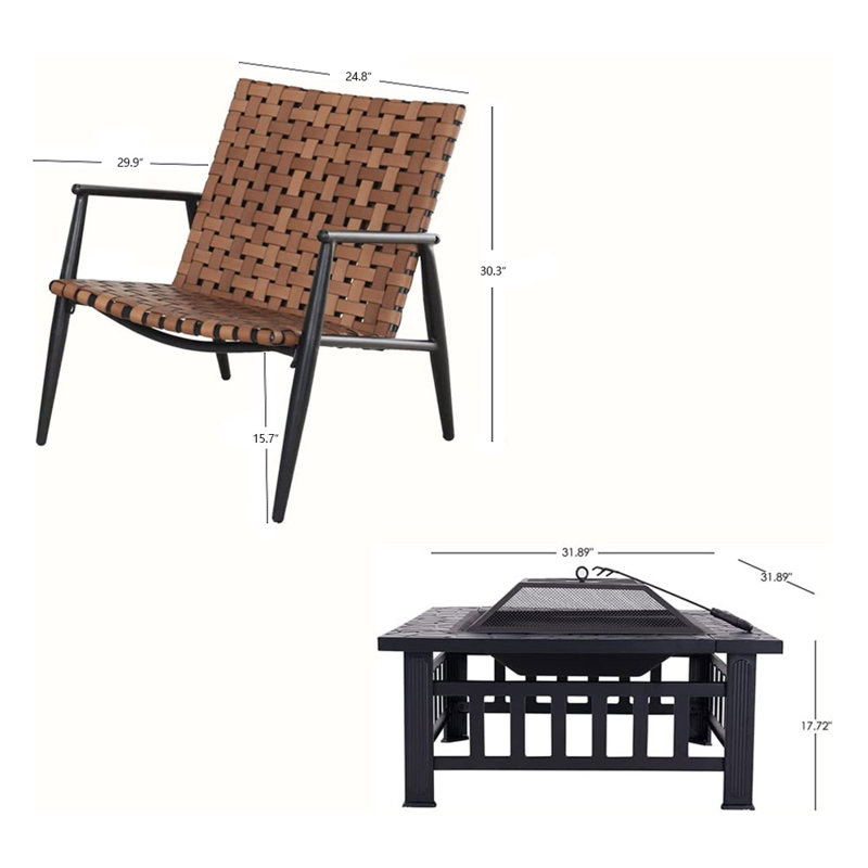 Ehab 5 Piece Multiple Wicker Seating Group