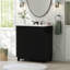 Meuble-lavabo moderne Paloma de 30 po à cannelures, avec lavabo en céramique, 2 portes à fermeture douce et séparateur de tiroir amovible pour salles de bains de style spa et détente.-135783848