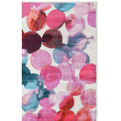 Ofrath Polka Dots Machine Woven Rug 