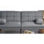 Canapé 2 places de style contemporain en polyfibre gris-bleu avec base rembourrée en mousse et confortable-1906612847