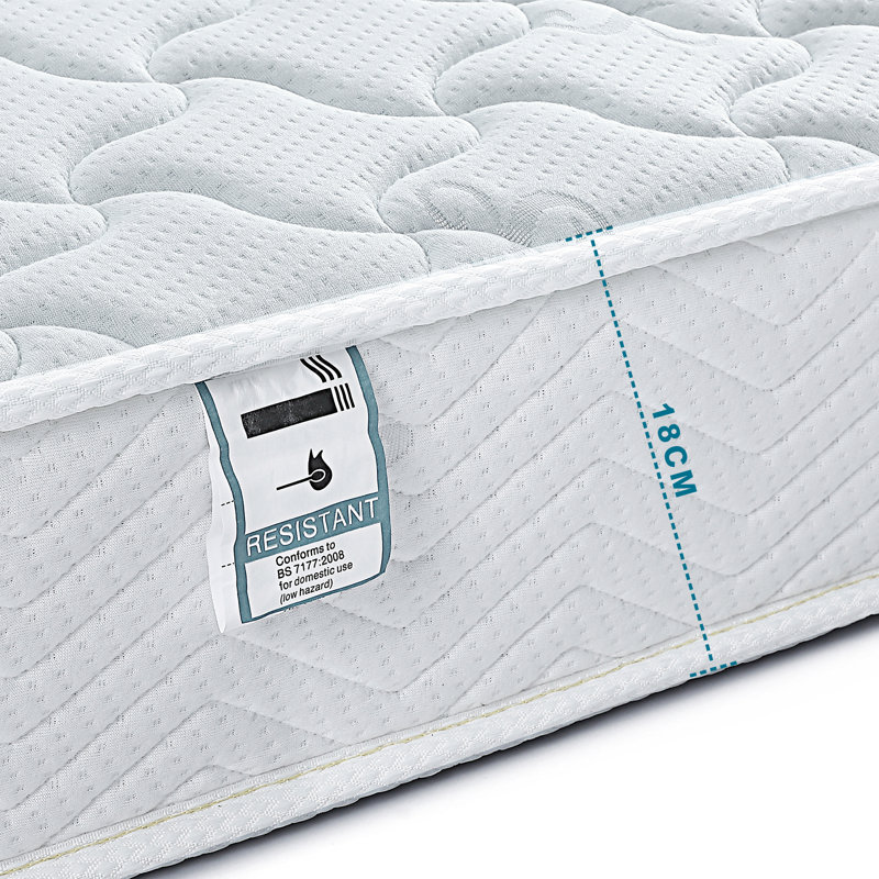 Mattresses Memory Foam Spring Quilted, Double (4'6)