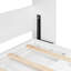 Lit escamotable simple de taille simple pliable sur le côté avec motif imprimé tendance, éclairage à DEL sous le lit et prise USB intégrée - Design peu encombrant - blanc-1326326839