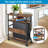  Rustic Brown Cpu Stand - Adjustable 3-Tier Storage For Home Office - Mobile Design