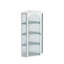 Armoire de coin murale à porte en verre avec rangement à quatre niveaux pour la chambre à coucher, le salon, la salle de bain et la cuisine