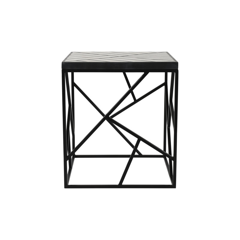Baver Iron Top End Table