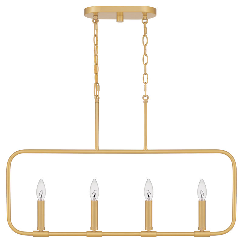 Gunhild 4 - Light Kitchen Island Pendant, Aged Brass