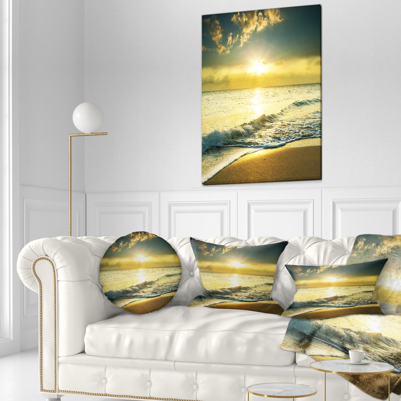 Coussin lombaire pour les eaux au-dessus de cristal seascape light light