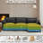4-Piece Upholstered Sectional-2129971078