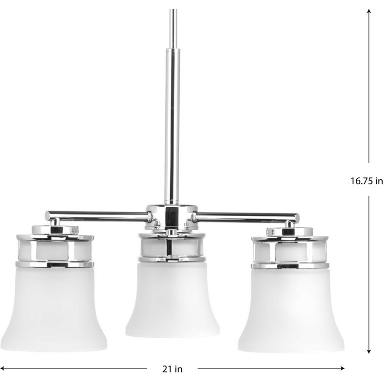 Tashina 3 - Light Dimmable Classic / Traditional Chandelier, Polished Chrome