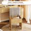 Coiffeuse de maquillage avec miroir lumineux, tabouret et station de charge pour la chambre à coucher-229732106