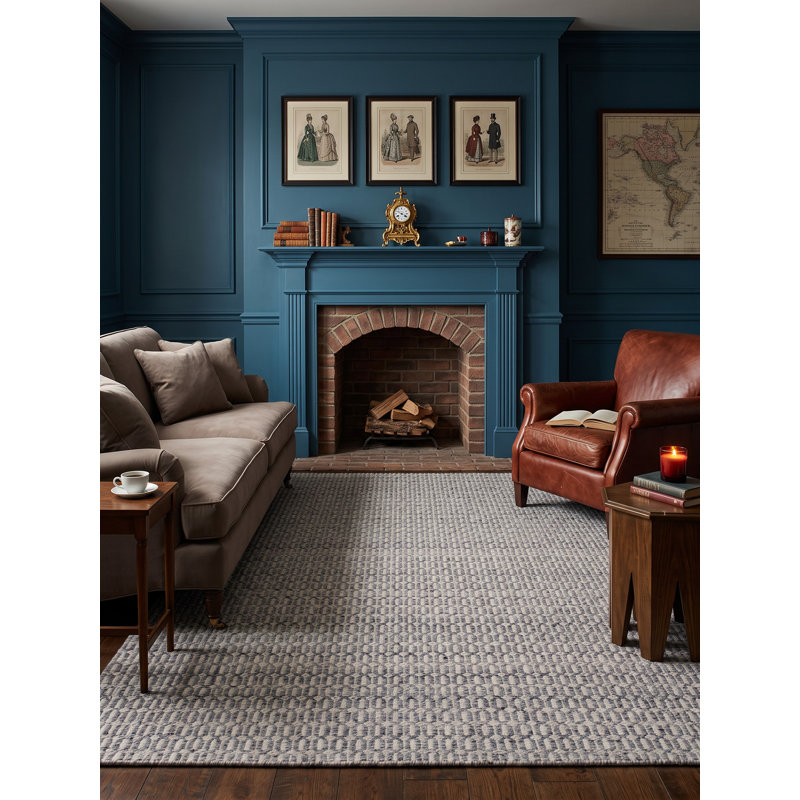 Tapis rectangulaire gris Mantra, Rectangle 12 pi x 15 pi