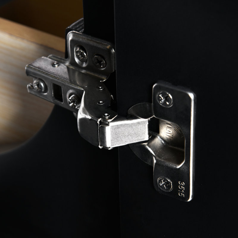 Ensemble de meuble-lavabo de 30 po avec lavabo en céramique pour la salle de bain, Noir, noir, noir, noir