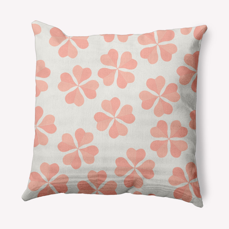 Housse et insert de coussin carré d'extérieur Lucky Patch St. Patrick's Day, 18 po x 18 po, Rouge délavé