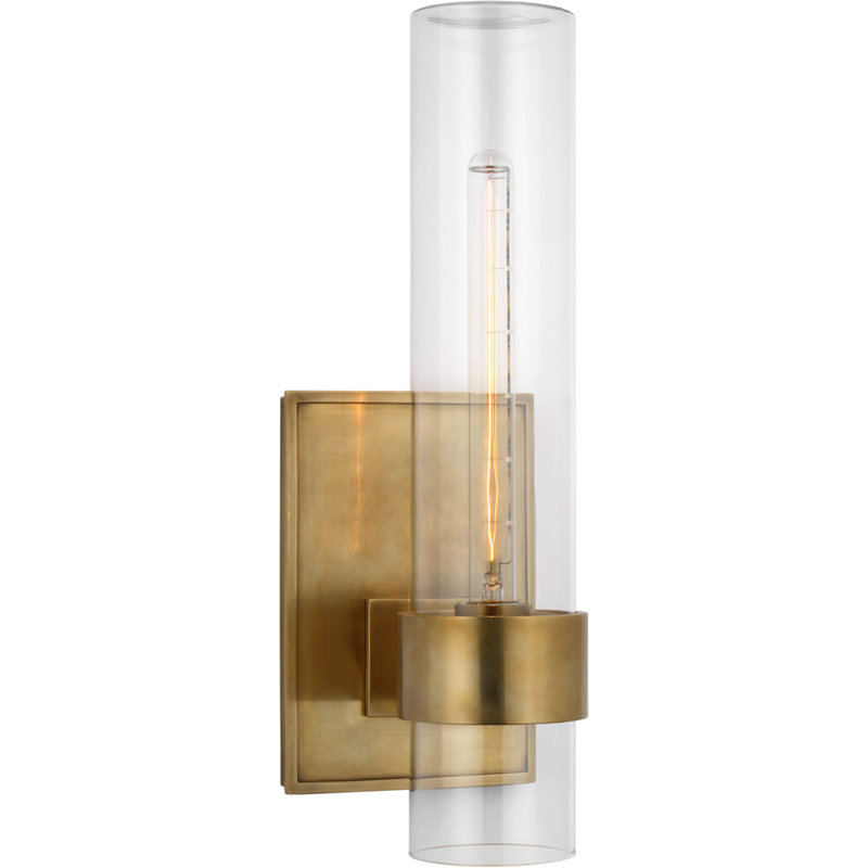 Ian K. Fowler Presidio Outdoor Sconce, 18" H x 6.25" W x 6.25" D, Antique Brass