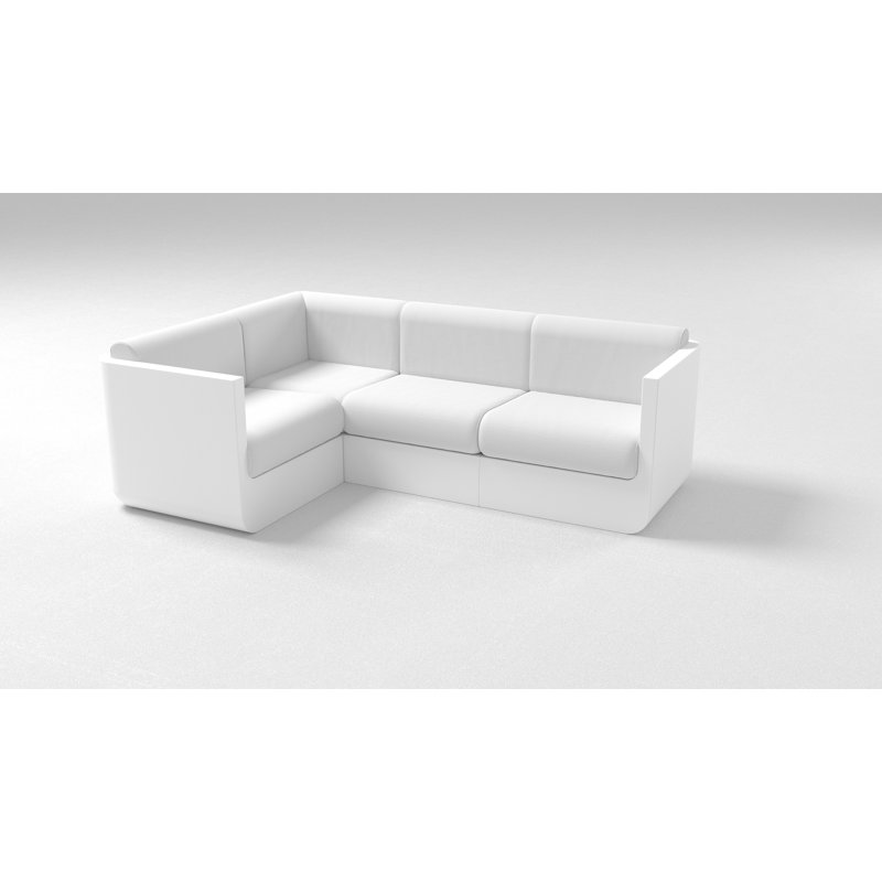 Ulm 94" Wide Outdoor U-Shaped Patio Sectional with Cushions