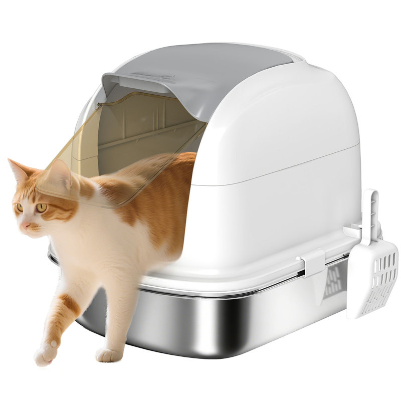 Stainless Steel, Polypropylene Enclosed Litter Box