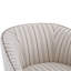 Fauteuil demi-tonneau rembourré à rayures