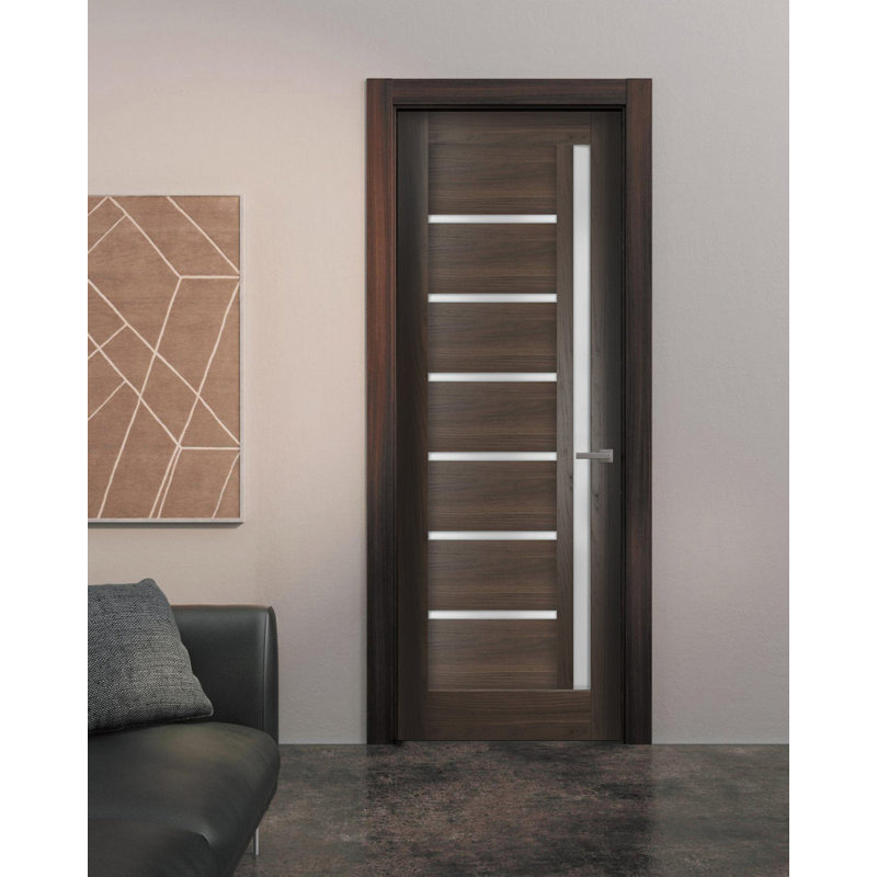 Porte brun standard en bois manufacturé Quadro, 42 po x 84 po