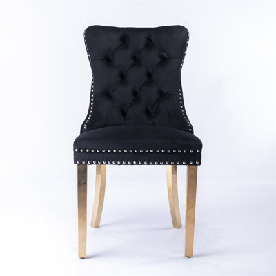 Chaise d'appoint rembourrée en velours Giambattista