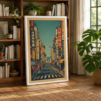 Neon Avenue Japandi - Wrapped Canvas