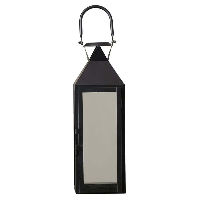 Artemesia 15.25'' H Tabletop Lantern, Silver, 10" H x 4.25" W x 4" D