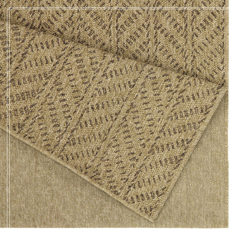 Jute/Mocha Indoor/Outdoor Area Rug, Rectangle 5'3" x 7'3"