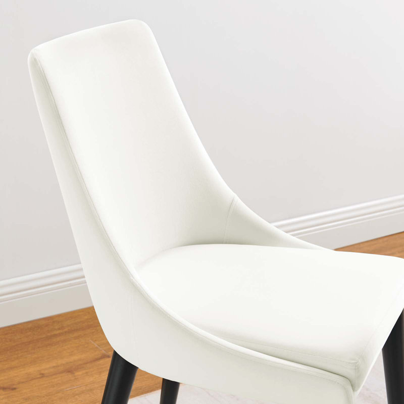 Modway Viscount Performance Velvet Dining Chair, White, 1