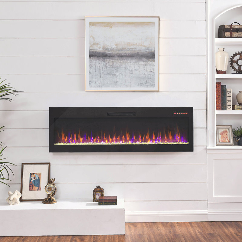 60" Recessed And Wall Mounted Fireplace